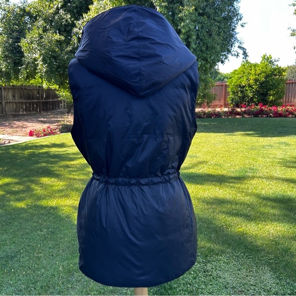 EILEEN FISHER Nylon Hooded Drawstring Vest | Size Large - Picture 9 of 14